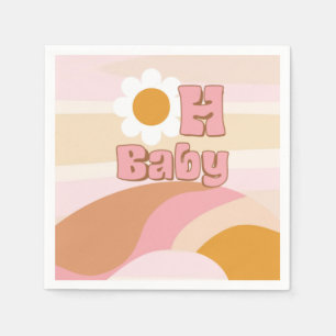 Groovy Baby Shower Napkins Serviette