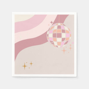 Groovy Bachelorette Disco Napkins 70er Baby Serviette