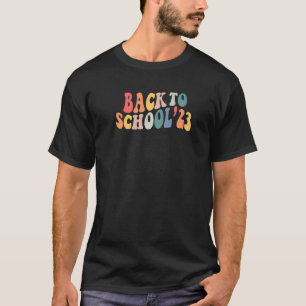 Groovy Back to School 2023 Student Lehrer Princi T-Shirt