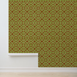 Groovy Bambusgitter - Limette & Braun Tapete