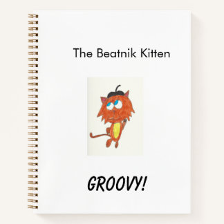 Groovy Beatnik Kitten Notebook/Journal Notizbuch