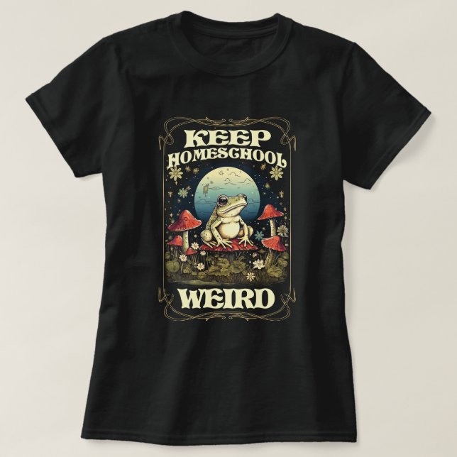 Groovy Behalt Homeschool Weird Mama Kernpunkt T-Shirt (Design vorne)