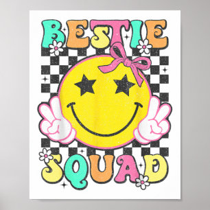 Groovy Bestie Squad Best Friends Matching Girls Pa Poster