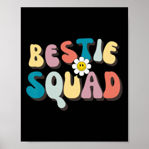 Groovy Bestie Squad Besties Trip Besties Match Poster