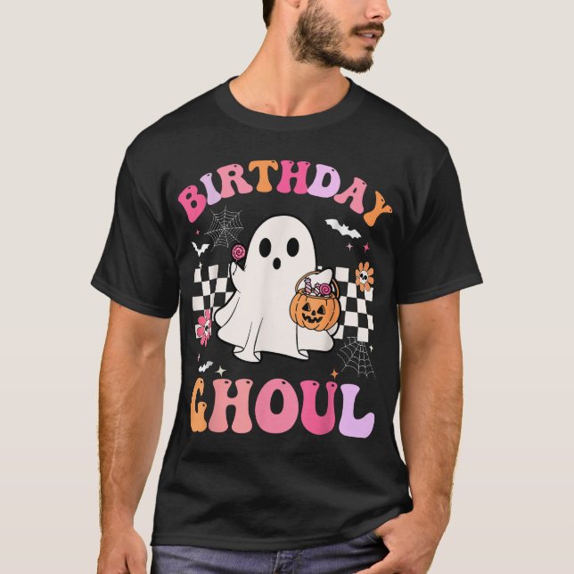 Groovy Birthday Ghoul Spooky Season Halloween T-Shirt (Vorderseite)