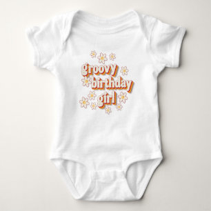 Groovy Birthday Girl Boho Baby Bodysuit Baby Strampler