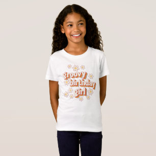 Groovy Birthday Girl T - Shirt   Retro Daisy Boho 