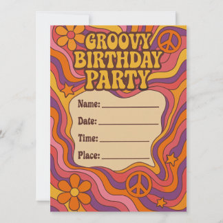 Groovy Birthday Invite Einladung