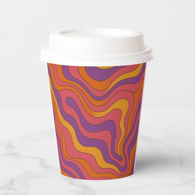 Groovy Birthday Paper Cups Pappbecher (Vorderseite)