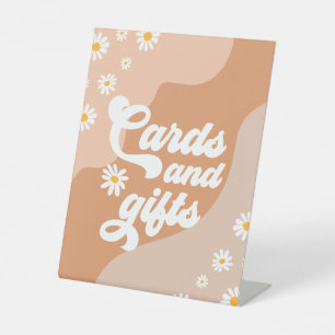 Groovy Birthday Party Boho Daisy Dekorationstabell Sockelschild