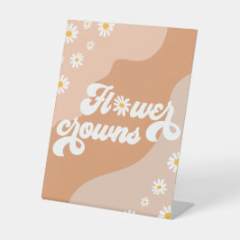 Groovy Birthday Party Boho Daisy Dekorationstabell Sockelschild