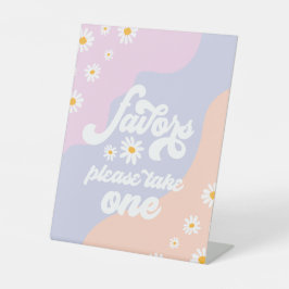 Groovy Birthday Party Boho Daisy Dekorationstabell Sockelschild