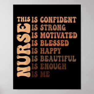 Groovy Black Nurse Melanin Black History African A Poster