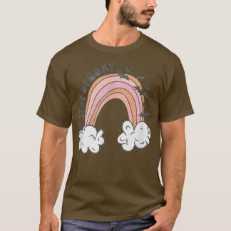 Groovy Bleibe Spooky Vibes Retro Rainbow Hippie Ha T-Shirt