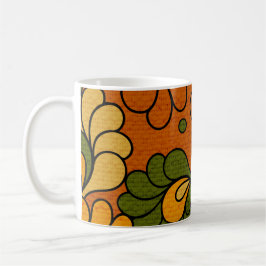 Groovy Bloom - Retro Floral 1970s mug Kaffeetasse