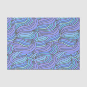 Groovy Blue Waves Seidenpapier
