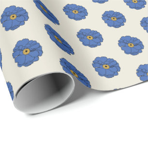 Groovy Blue Wrapping Paper Geschenkpapier
