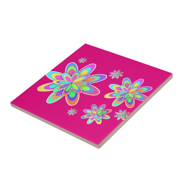 Groovy Blume Fliese (Seite)