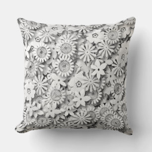 Groovy Blume Garden Monocrome Kissen