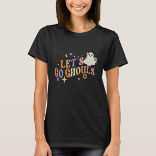 Groovy Blume Ghouls Halloween Niedlich Ghost Spide T-Shirt