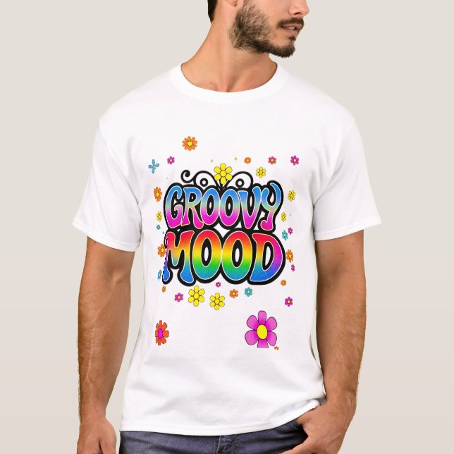 Groovy Blume Icon Mood T-Shirt (Vorderseite)