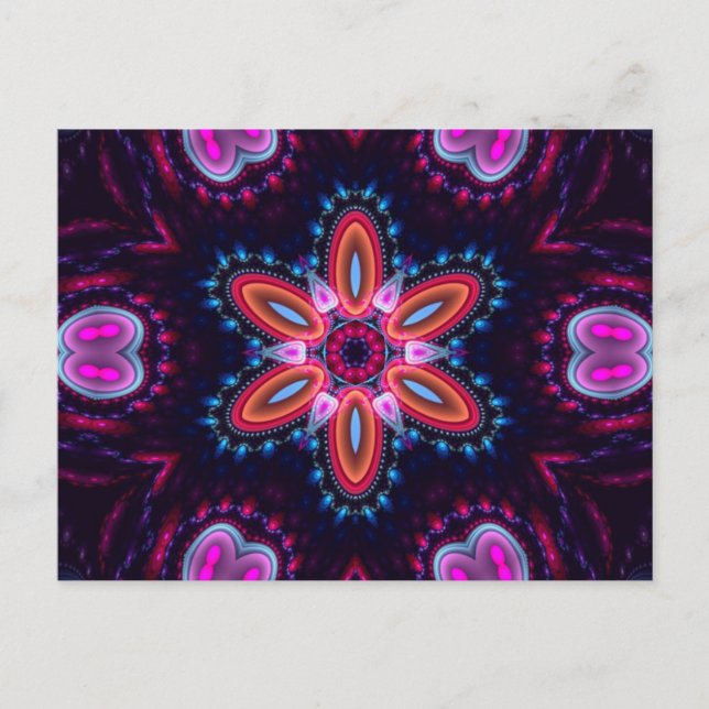 Groovy Blume Leben Postkarte (Vorderseite)