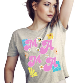 Groovy Blume Mama Mother's Day T-Shirt