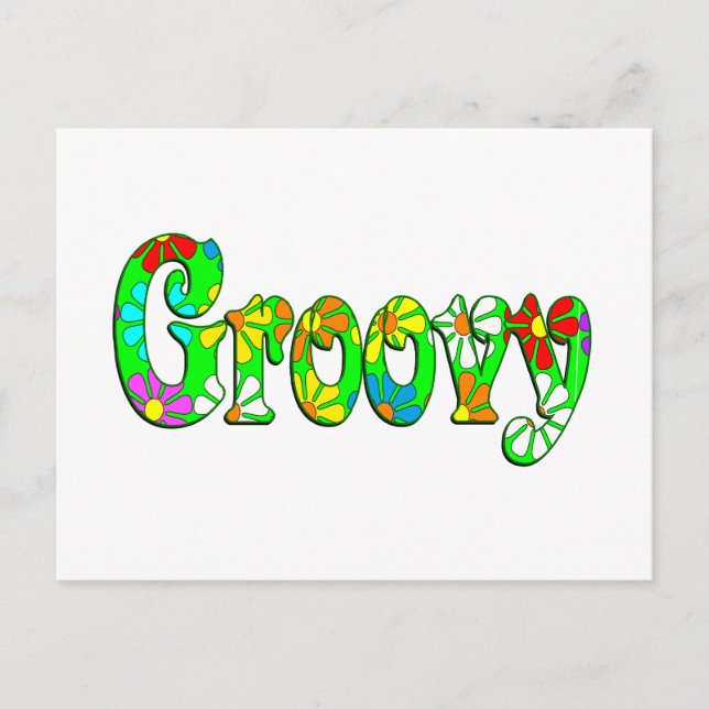 Groovy Blume Postkarte (Vorderseite)