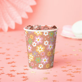 Groovy Blume Power Daisies Paper Cup Pappbecher