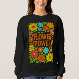 Groovy Blume Power Frauenhorodie Sweatshirt
