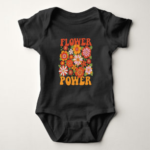 Groovy Blume Power Graphic Baby Strampler