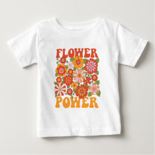 Groovy Blume Power Graphic Baby T-shirt
