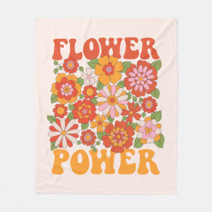 Groovy Blume Power Graphic Fleecedecke