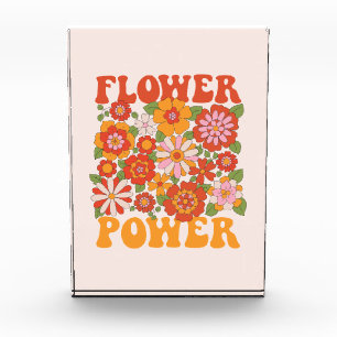 Groovy Blume Power Graphic Fotoblock