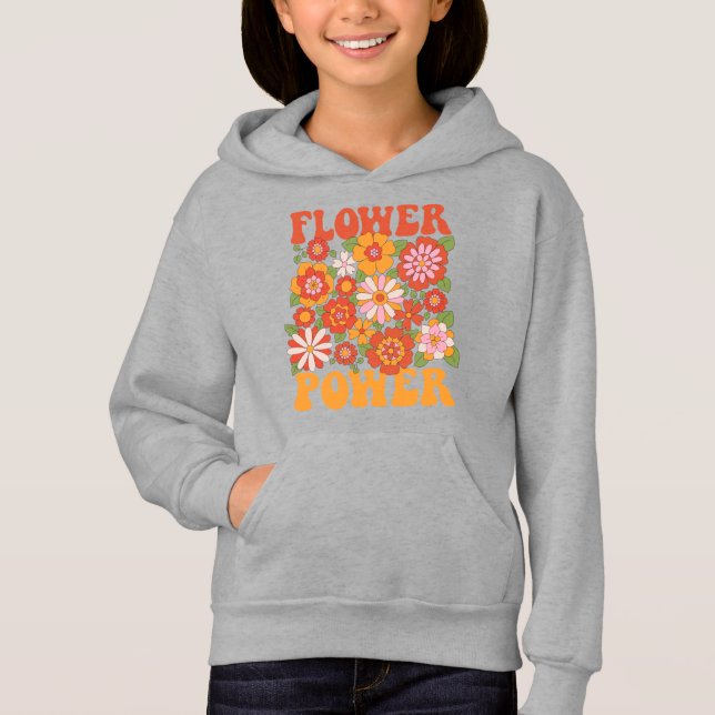 Groovy Blume Power Graphic Hoodie (Vorderseite)