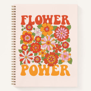 Groovy Blume Power Graphic Notizbuch