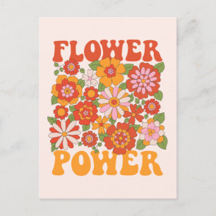 Groovy Blume Power Graphic Postkarte