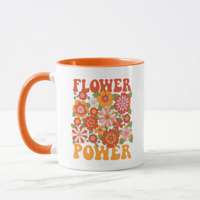 Groovy Blume Power Graphic Tasse (Links)