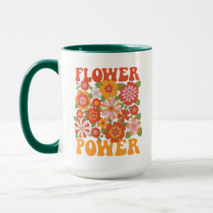 Groovy Blume Power Graphic Tasse
