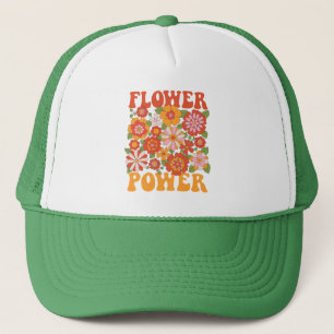 Groovy Blume Power Graphic Truckerkappe