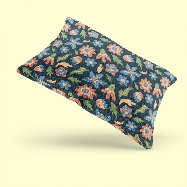 Groovy Blume Retro Muster Kissenbezug (Groovy Flowers Retro Pattern Pillow Case)