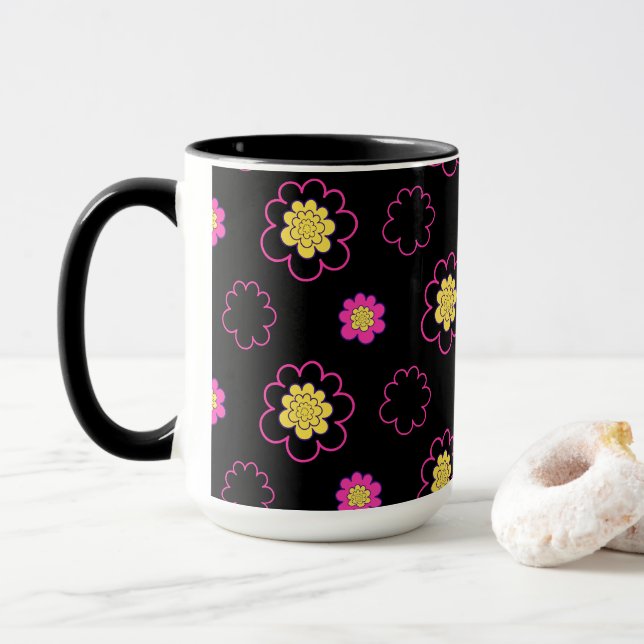 Groovy Blume. Tasse (Mit Donut)
