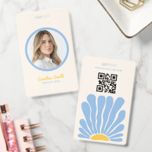 Groovy-Blumen-Retro-Boho-Geschäft 