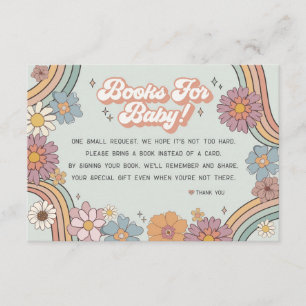 Groovy Blumenbücher für die Baby Einladung 70er