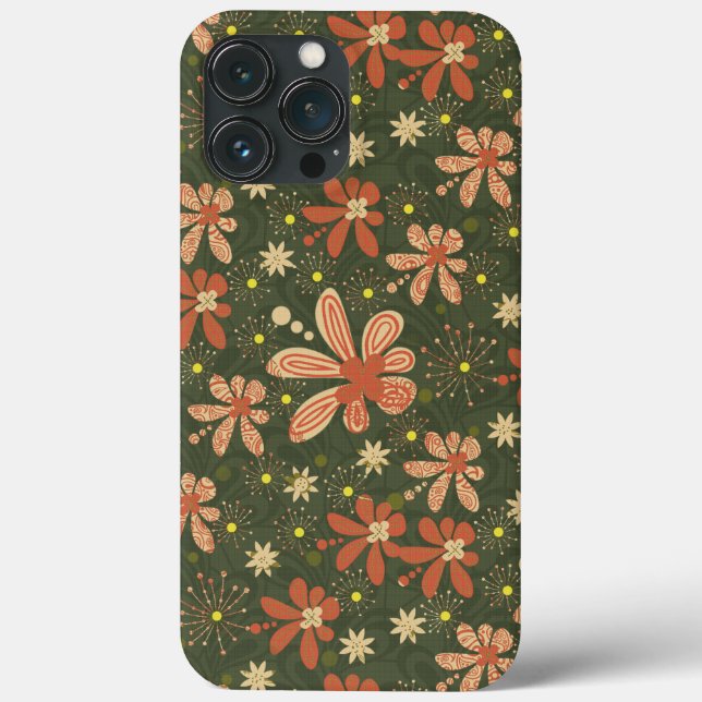 Groovy Blumengrün Case-Mate iPhone Fall Case-Mate iPhone Hülle (Rückseite)