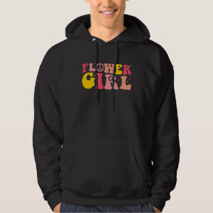 Groovy Blumenmädchen Antrag Blumenmädchen Baby Kle Hoodie