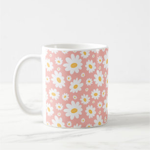Groovy Blush Boho Daisy Bluorgarten Muster Kaffeetasse