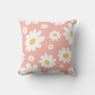 Groovy Blush Boho Daisy Bluorgarten Muster Kissen
