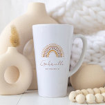 GROOVY Bohemisch Rainbow Bridesmaid Latte Tasse<br><div class="desc">Die Groovy Bohemisch Collection - eine einzigartige und auffallende Kollektion, die Retrofloralen und Regenbogen mit einer neutralen und erdigen Palette verbindet und eine Touch des Hippie-Stils der 70er Jahre bringt. Diese Kollektion ist perfekt für diejenigen, die die Schönheit der Natur und den freudvollen böhmischen Lebensstil schätzen. Diese Sammlung ist zeitlos...</div>