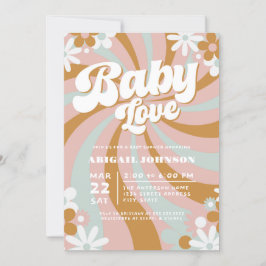 Groovy Boho Baby Shower Einladung